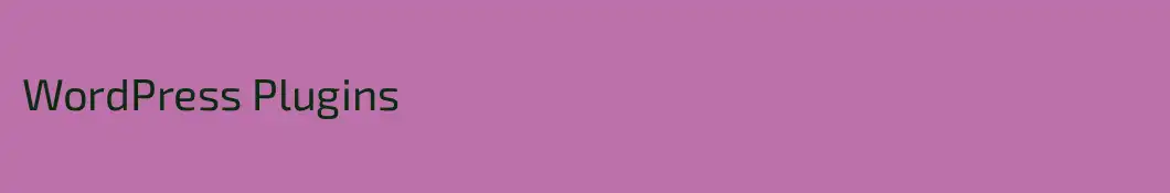 WordPress Plugins